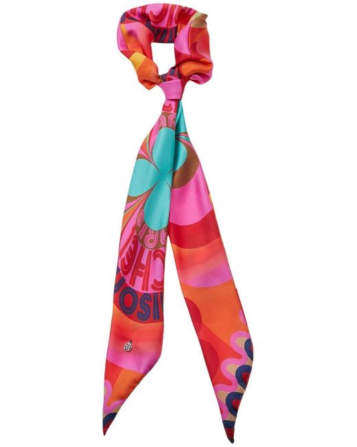 Maison Michel patterned silk scarf