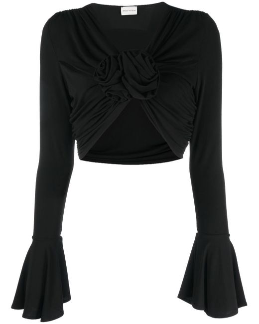 Magda Butrym cropped long-sleeve top
