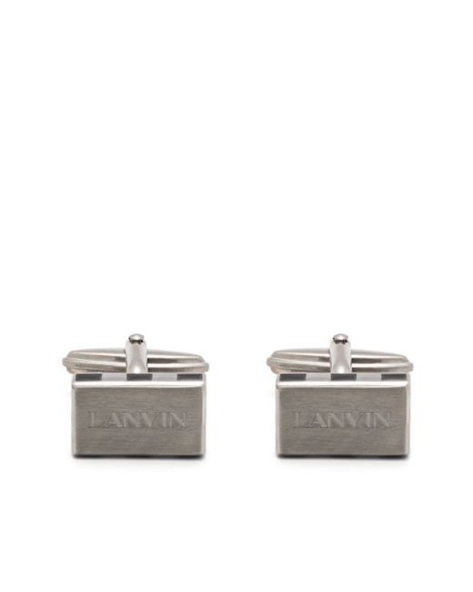 Lanvin logo-engraved polished cufflinks