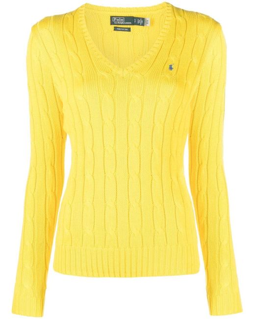 Polo Ralph Lauren Kimberly cable knit V-neck jumper