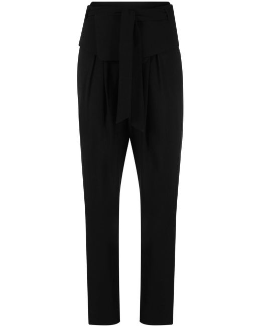 Emporio Armani belted tapered trousers