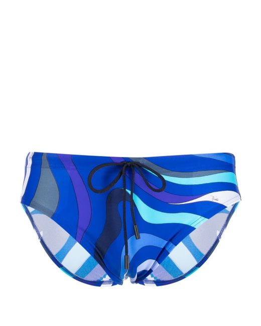 Pucci wave-print swim shorts