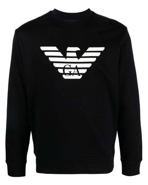 Emporio Armani logo-print cotton sweatshirt