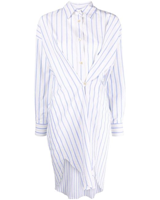 Isabel Marant Etoile asymmetric striped shirt dress