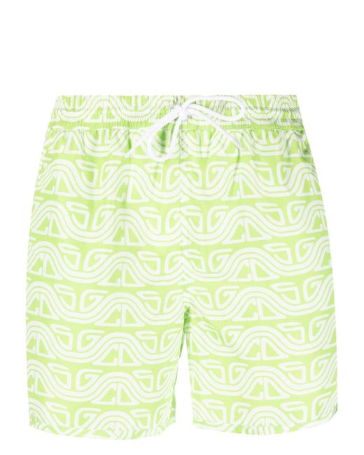 Gcds abstract-print swim shorts