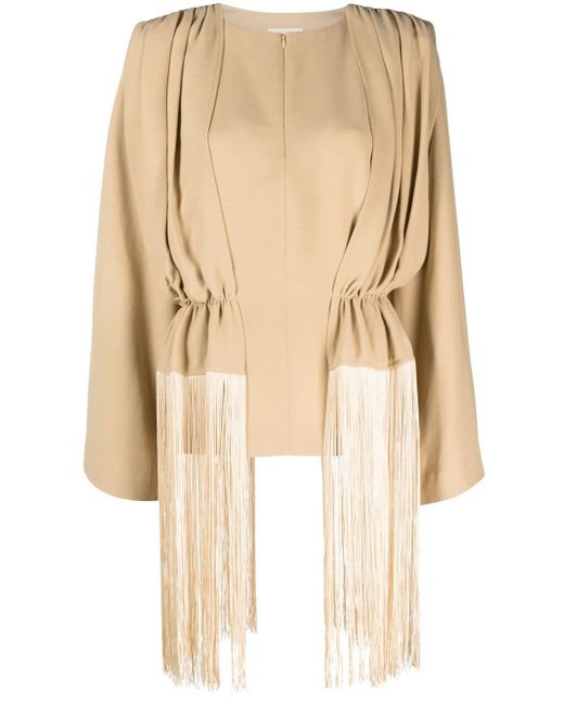 By Malene Birger fringed fitted-waist blouse