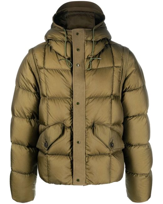 Ten C zip-up padded down jacket