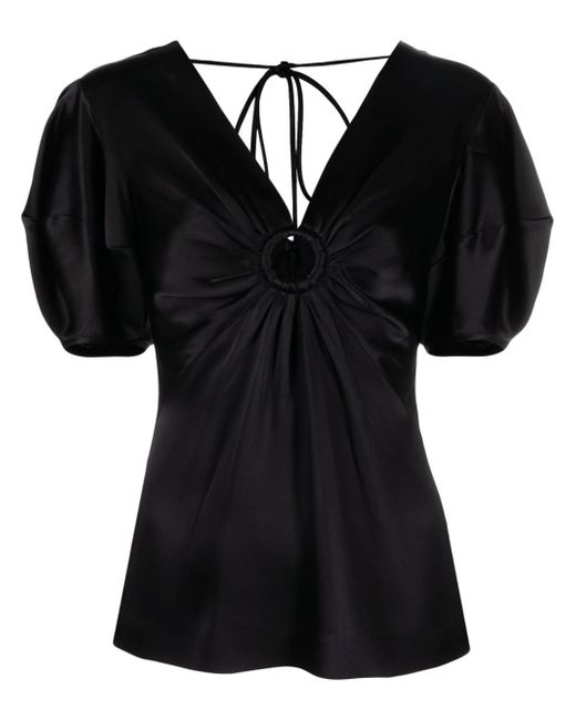 Stella McCartney cut-out ruched blouse