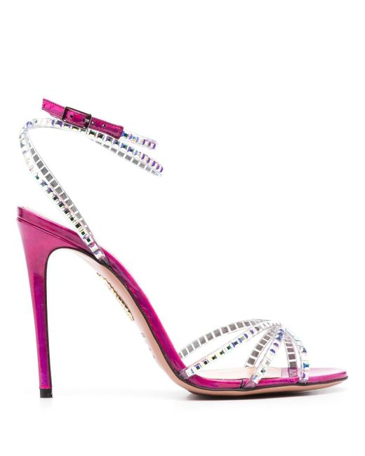 Aquazzura gem-embellished 110mm heeled sandals