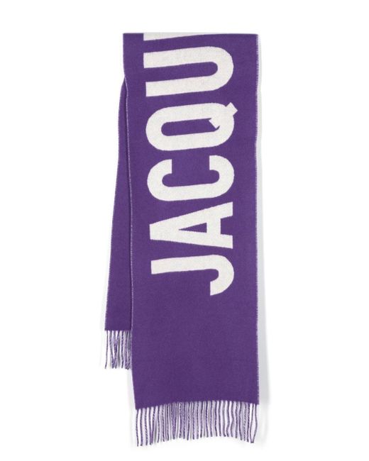 Jacquemus intarsia-knit logo scarf