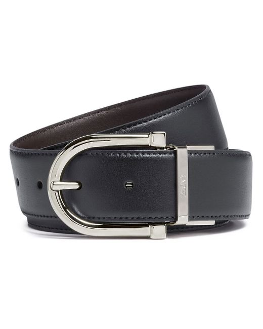 Z Zegna leather reversible belt