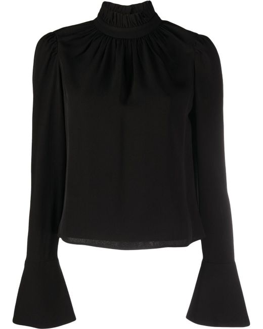 Paco Rabanne ruched long-sleeve top