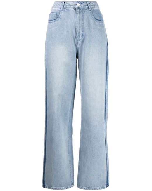b+ab high-waisted straight-leg jeans