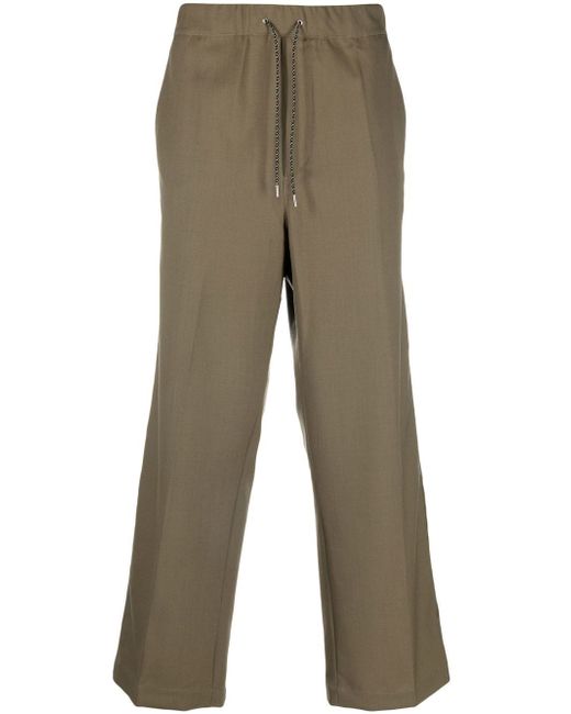 Oamc drawstring-fastening cotton trousers