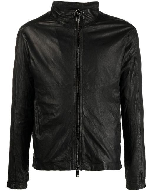 Giorgio Brato high-neck zipped leather jacket