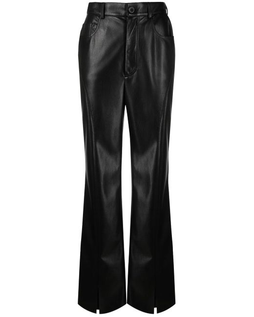 Nanushka faux-leather bootcut trousers