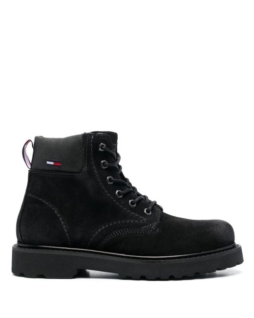 Tommy Jeans lace-up suede ankle boots