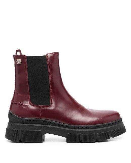 Tommy Hilfiger chunky-sole leather Chelsea boots