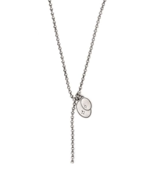 M Cohen double-pendant sterling silver necklace