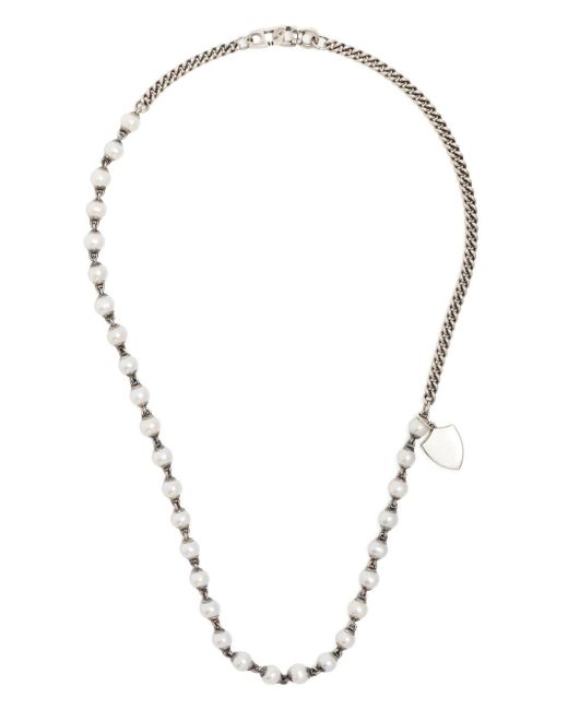 M Cohen charm-detail pearl necklace