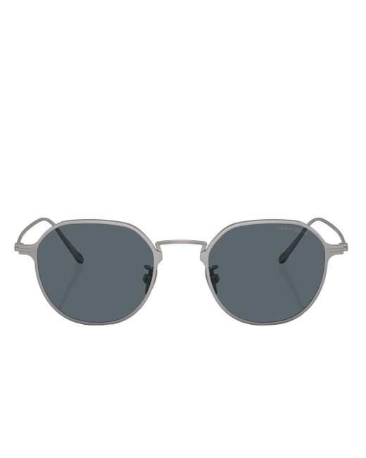 Giorgio Armani logo-print round-frame sunglasses