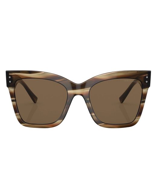 Giorgio Armani logo-print square-frame sunglasses