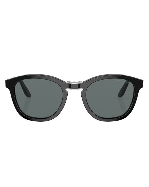 Giorgio Armani logo-print round-frame sunglasses