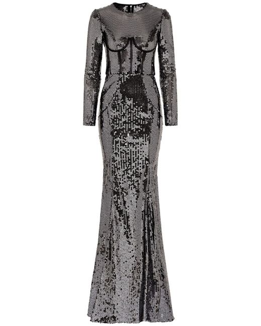 Dolce & Gabbana floor-length sequin dress