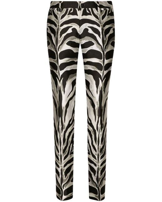 Dolce & Gabbana zebra print tailored trousers