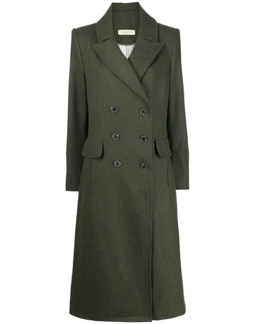 0711 double-breasted wool-cashmere coat