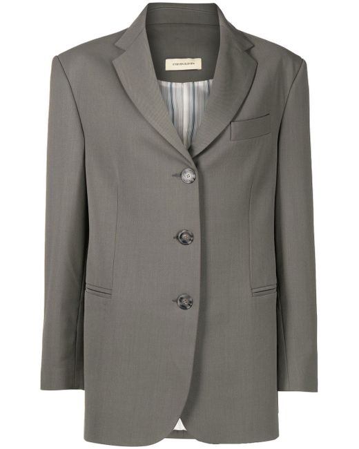 0711 notched-lapel single-breasted blazer