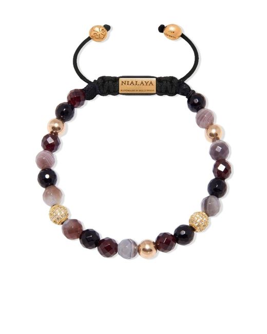 Nialaya Jewelry crystal-embellished beaded bracelet