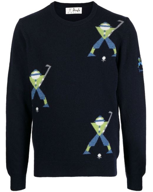 Pringle Of Scotland Geometric George Golf fine-knit jumper