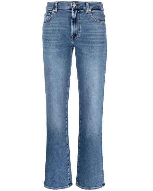 7 For All Mankind Ellie straight-leg mid-rise jeans