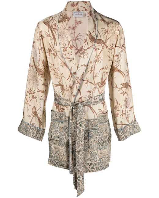 Pierre-Louis Mascia patterned belted silk jacket