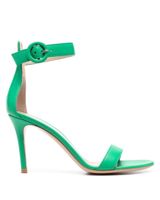 Gianvito Rossi 85mm leather round-toe sandals