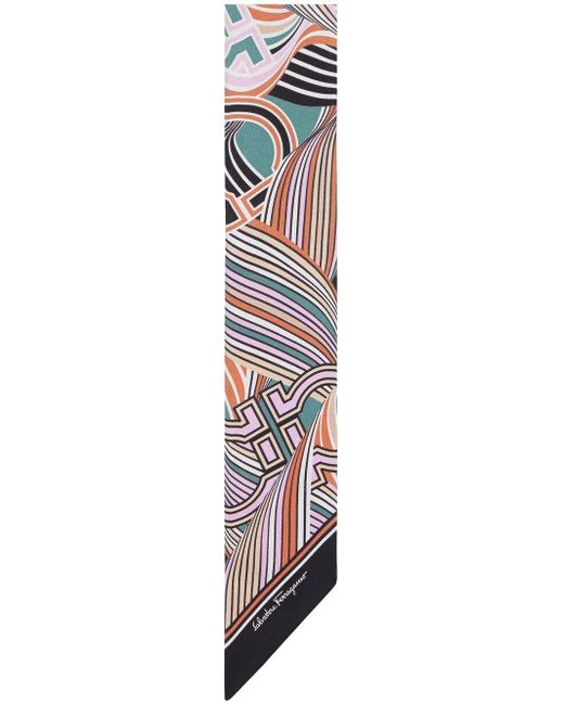 Ferragamo patterned silk scarf