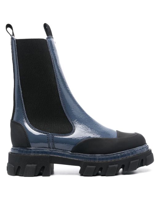 Ganni elasticated side-panel boots