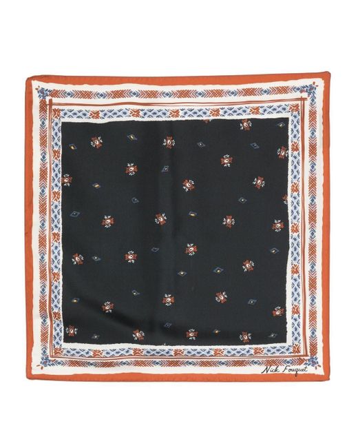 Nick Fouquet graphic-print square scarf