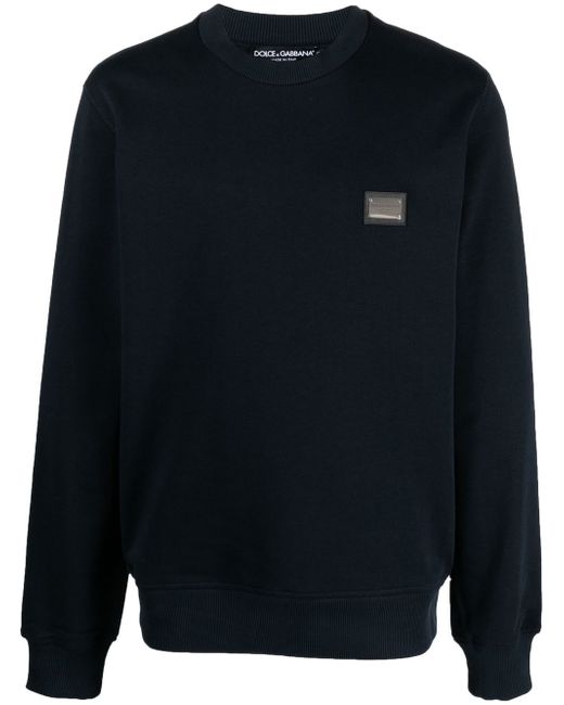 Dolce & Gabbana logo-patch long-sleeve jumper