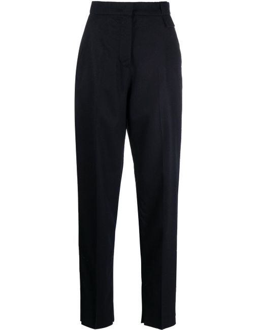 Emporio Armani high-waisted virgin wool-blend trousers