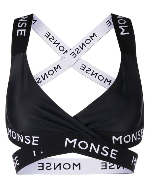 Monse logo crossover-strap sports bra