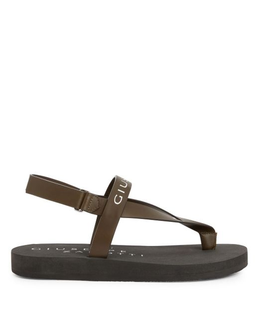 Giuseppe Zanotti Design Khais logo-print leather sandals