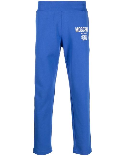 Moschino logo-print organic-cotton track pants