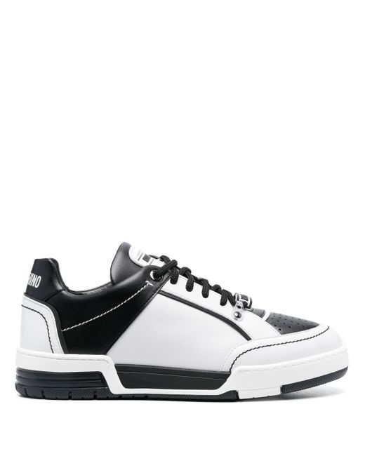 Moschino two-tone leather sneakers