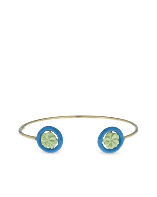 Cameo & Beyond flower-charm bangle bracelet