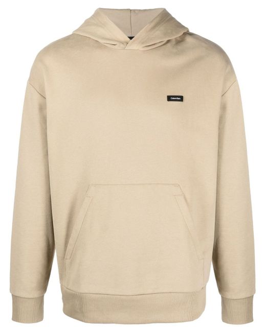 Calvin Klein logo-patch pullover hoodie
