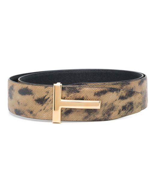 Tom Ford leopard-print leather belt