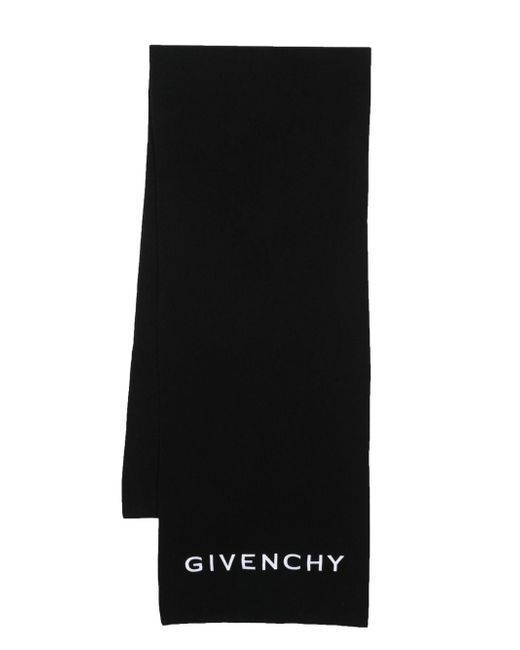 Givenchy intarsia-knit logo scarf