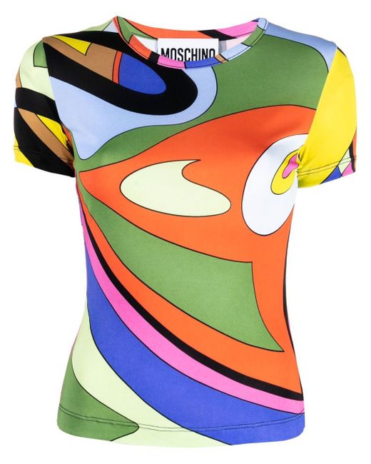 Moschino all-over graphic-print T-shirt